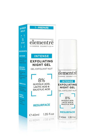 Elementrē Exfoliating Night Gel – kooriv hooldustoode ööseks
